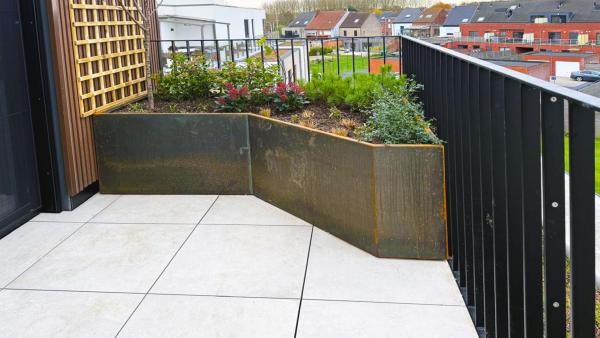 Jardinières en acier Corten